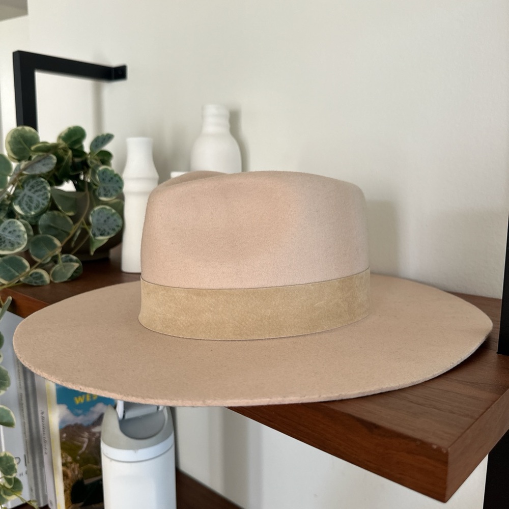 Lack Of Color Cream Wide-Brim Hat
